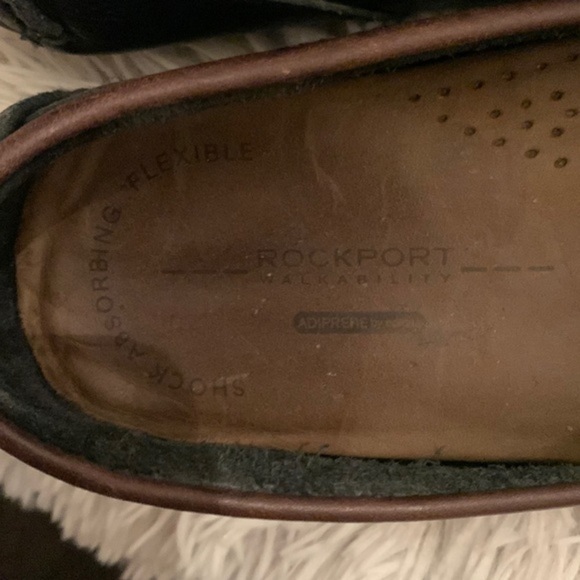 ROCKPORT LEATHER DRIVING MOCCASINS PENNY LOAFER MENS BLACK AND BROWN Size 9 main image 6